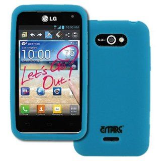 EMPIRE LG Motion 4G MS770 Flexible Silicone Skin Case Cover, Dark Turquoise Cell Phones & Accessories