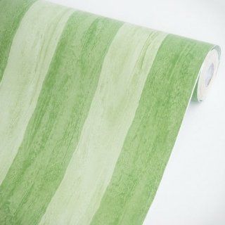 Green Stripes   Vinyl Self Adhesive Wallpaper Prepasted Wall stickers Wall Decor (Roll)  