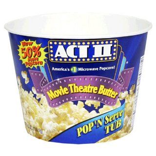 Act II Popcorn, Movie Theatre Butter Pop 'N Serve Tub, 4.2 Ounce Packages in a Tub (Pack of 36)  Microwave Popcorn  Grocery & Gourmet Food