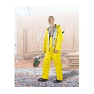 ONGUARD 74515 3 Piece 2 Ply PVC Economy Suit with Detachable Hood, Yellow, Size Small Protective Chemical Splash Apparel