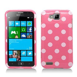 Pink White Polka Dot Hard Cover Case for Samsung ATIV S SGH T899 SGH T899M Cell Phones & Accessories