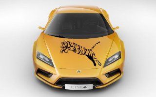 Auto Car Vinyl Decal Jumping Tiger for Hood Decor Removable Stylish Sticker Unique Design Any Vehicle   Wall Murals  