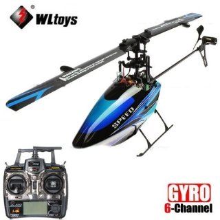 WLTOYS WL V922 V922 6CH 2.4GHz 3 Axis 3D Flybarless RC Helicopter With GYRO Blue Toys & Games