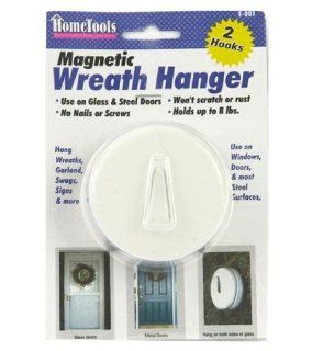Magnetic Wreath Hanger 2 1/2" White (F 901)   Utility Hooks