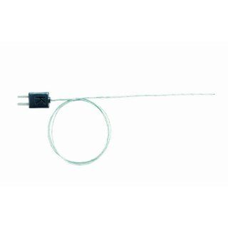 Testo 0602 0646 PTFE Type K Flexible Thermocouple with TC Adapter,  50 to 250 Degree C Range, Class 2, 1.5mm Diameter x 1500mm Length for 922/925 Thermometer Temperature Sensors