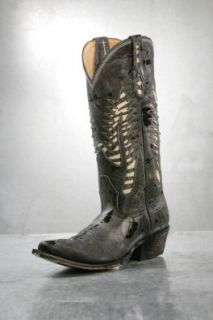 Johnny Ringo Western Boots Womens Zebra Glaze 6 B Desert Black 922 13T Shoes
