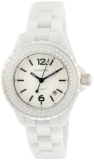 K&BROS Women's 9142 2 C 901 Full Ceramic Stones White Watch Watches