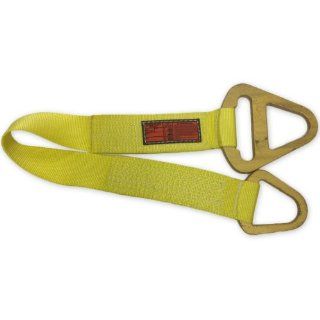 Stren Flex TCS1 902 3 Type 1 Nylon Triangle Choker Web Sling with Steel End Fitting, 1 Ply, 3200 lbs Vertical Load Capacity, 3' Length x 2" Width, Yellow Industrial Web Slings