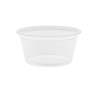 Dart 200PC Conex Complements 2.4 Inch Top And 1.8 Inch Bottom Diameter 1.2 Inch Height 2 Ounce Plastic Clear Portion Container 125 Pack (Case of 20)