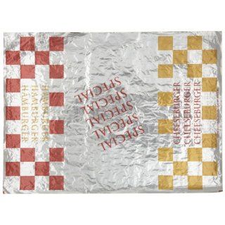 Packaging Dynamics 300854 Hamburger/Cheeseburger/Special Printed Honeycomb Insulated Wrap Foil Paper, 14" Length x 10 1/2" Height, Box of 500 (Pack of 4)