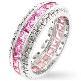 Favero Princess Cut Medium Ring, 925 Sterling Silver Glitzs Jewelry