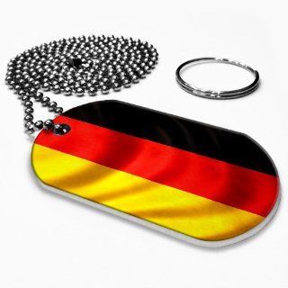 Dog Tag Necklace / Keychain with Flag of Germany 