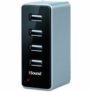 iSound 4 USB Wall Charger Pro for smartphones, tablets,  players and other USB powered devices (silver)   Players & Accessories