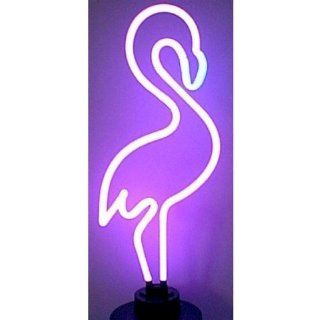 Flamingo Neon Sculpture (Pink/Blue Neon) (19"h x 7"w x 6"d)