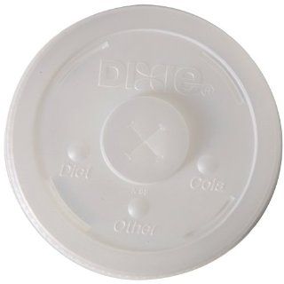 Dixie 928LSRD Long Skirt Raised Dome Lid for 32 oz Paper Cold Cups, with Selector Buttons, Translucent (6 Packs of 100)
