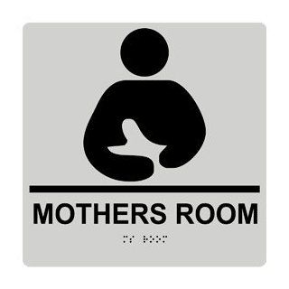 ADA Mothers Room Braille Sign RRE 930 99 BLKonPRLGY Wayfinding  