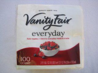 Vanity Fair Everyday Napkins 2 ply 100 Count (Pack of 2) Kitchen & Dining