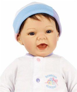 Lee Middleton Newborn Nursery Sweet Baby Brown Hair/Blue Eyes #930 Toys & Games