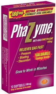 Phazyme 180 mg Softgels   12 Each Health & Personal Care