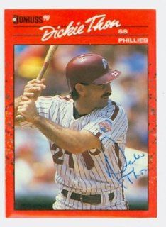 Dickie Thon AUTO 1990 Donruss Phillies Sports Collectibles