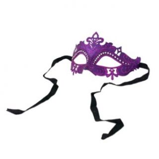 Laser Cut Venetian Purple Mardi Gras Masquerade Mask Costume Ball Clothing