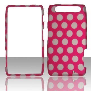 2D Dots on Pink Motorola Droid RAZR 4G XT912 Cases Cover Hard Case Snap on Rubberized Touch Case Cover Faceplates Cell Phones & Accessories