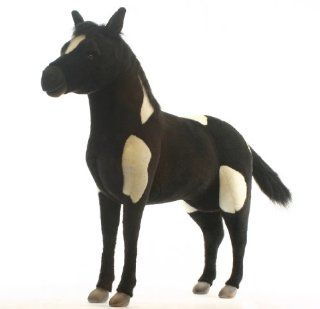 Hansa Ride On Shetland Pony Stuffed Plush Animal, Black & White Toys & Games