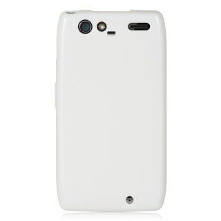 VMG For Motorola Droid RAZR MAXX XT913 XT916 Cell Phone TPU Firm Rubber Gel Skin Case Cover   White Solid Color Cell Phones & Accessories