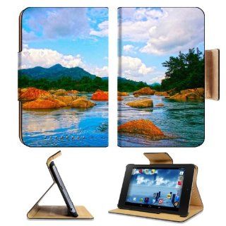 Landscape River Rocks Mountain Sky Google Nexus 7 Flip Case Stand Magnetic Cover Open Ports Customized Made to Order Support Ready Premium Deluxe Pu Leather 7 7/8 Inch (200mm) X 5 Inch (127mm) X 11/16 Inch (17mm) msd Nexus 7 Professional Nexus7 Cases Nexus