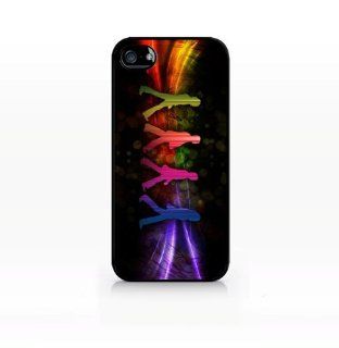 The Beastles Colorful abstract   Flat Back, iphone 4 case, iPhone 4s case, Hard Plastic Black case   GIV IP4 140 BLACK Cell Phones & Accessories