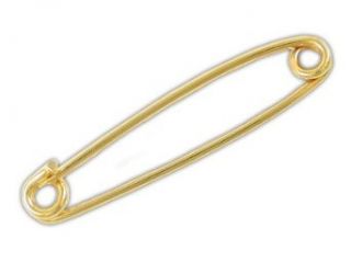 C938 Safety Pin Gold Collar Bar Clothing