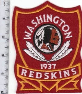 Vintage 1980s Washington Redskins est 1937 5" high Shield Logo Patch (Sew On) 