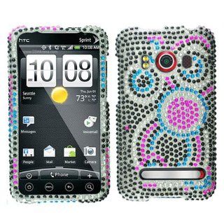 Hard Plastic Snap on Cover Fits HTC EVO 4G, PC36100 Colorful Circle Full Diamond Sprint (does not fit HTC EVO 4G LTE) Cell Phones & Accessories