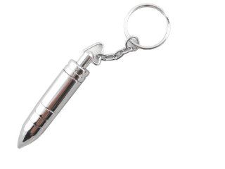 CiGuru CP023 Bullet Style Stainless Steel Cigar Punch Keychain   Silver   Cutters