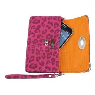 Clutch and Sling Handbag Carrying Case for Cell Phones (Pink Leopard) Cell Phones & Accessories