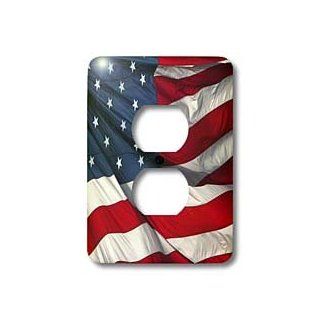 3dRose lsp_12182_6 American Flag 2 Plug Outlet Cover   Outlet Plates  