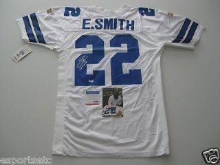 Autographed Emmitt Smith Jersey   Wilson w HOF 2010 PIC   PSA/DNA Certified   Autographed NFL Jerseys Sports Collectibles