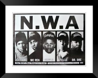 NWA Dr Dre Ice Cube DJ yella Easy E MC Ren poster approx 34" x 24" inch ( 87 x 60 cm)large   Prints