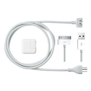 Bundle 4 items Adapter/USB Cable/Power Cable/Wiper   Genuine Apple 10W USB Power Charger Adapter with Duck Head for iPad, iPhone, iPod (A1357)   Bundle with Apple Dock Connector to USB Cable (MA591G) + 6 Feet AC Extension Power Cable (922 5463) + PortaCel