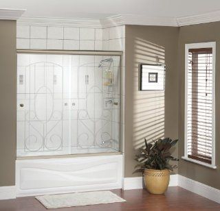 Maax 138350 922 084 000 Chrome / Cottage Gate Glass Cottage Gate Cottage Gate Bypass Shower Door 54"W x 57"H for 54"   59" Openings 138350    