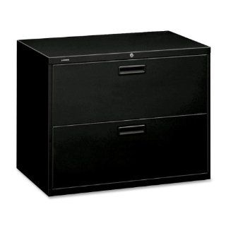 Hon  500 Series 36" Wide Lateral File, Lat, 2Dwr, 36"W/Lk, Bk (Pack Of 2  Lateral File Cabinets 