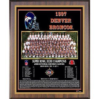 Healy Denver Broncos Super Bowl Xxxii Champions 13X16 Team Picture Plaque  Brown 13 X 16 Inches  Sports Related Collectibles  Sports & Outdoors