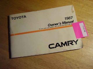 1987 Toyota Camry Owners Manual Toyota Books