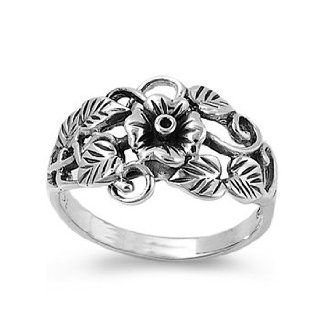 Spring Abloom Flower Ring Sterling Silver 925 Jewelry
