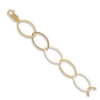 32893 16 16" 14/20 Gold Filled Marquise Shape Link Necklace Chain Link Hand Stone Arm Neck Necklace Sterling Siliver 0.925