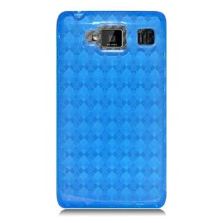 Motorola Droid RAZR MAXX HD XT926 Blue Flex Transparent Cover Case Cell Phones & Accessories
