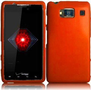 For Motorola Droid Razr HD XT926 Droid Fighter Hard Cover Case Orange Cell Phones & Accessories