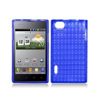 Clear Blue Flex Cover Case for LG Intuition VS950 Optimus Vu P895 Cell Phones & Accessories