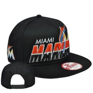 New Era 9Fifty 950 Horizon EMEA MLB Snapback Flat Bill Cap Hat Miami Marlins  Sports Fan Baseball Caps  Sports & Outdoors