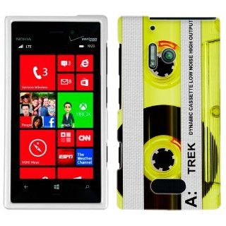 Nokia Lumia 928 Retro Clear Cassette Tape Yellow Case Cell Phones & Accessories